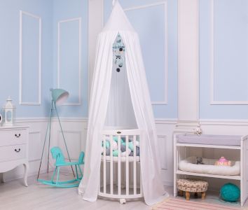 Support pour ciel de lit bébé - 1,70 m de haut - Blanc - ComfortBaby® :  : Bébé et Puériculture